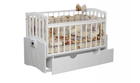 Детская автоматическая кроватка «Укачай-ка» 03 Белый